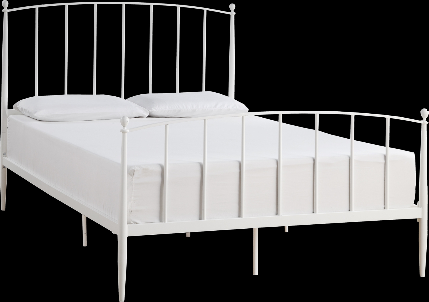 Baronwood White Queen Platform Bed - Thumbnail - Image 1