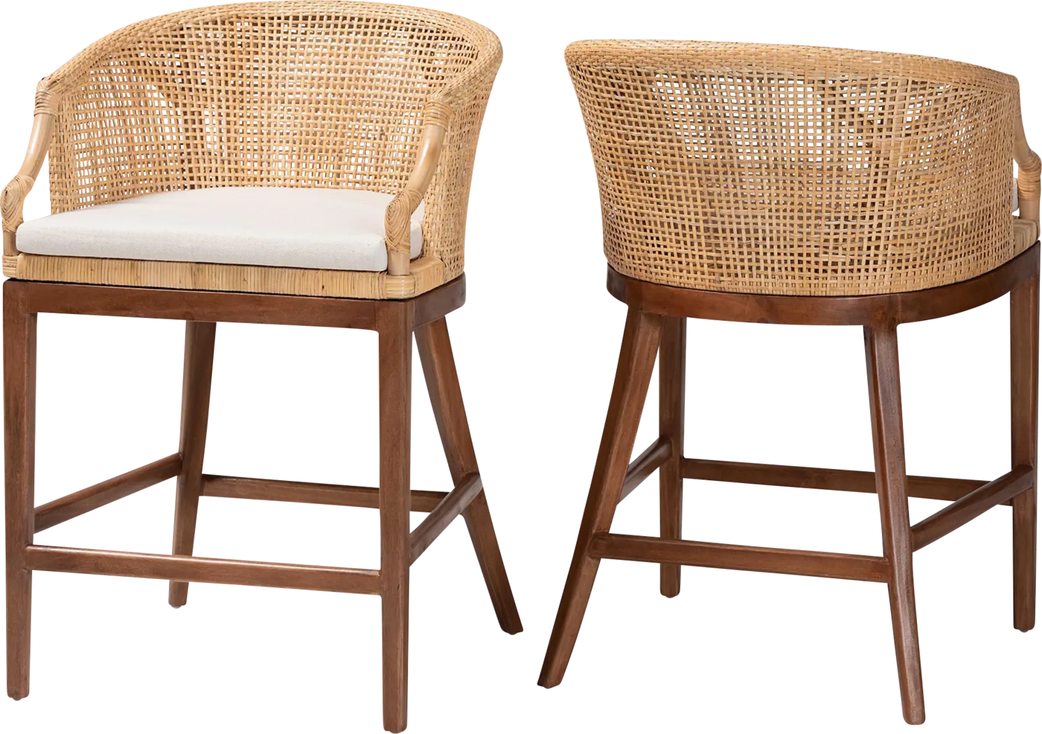 Barrely Brown Counter Height Stool, Set of 2 - Thumbnail - Image 1