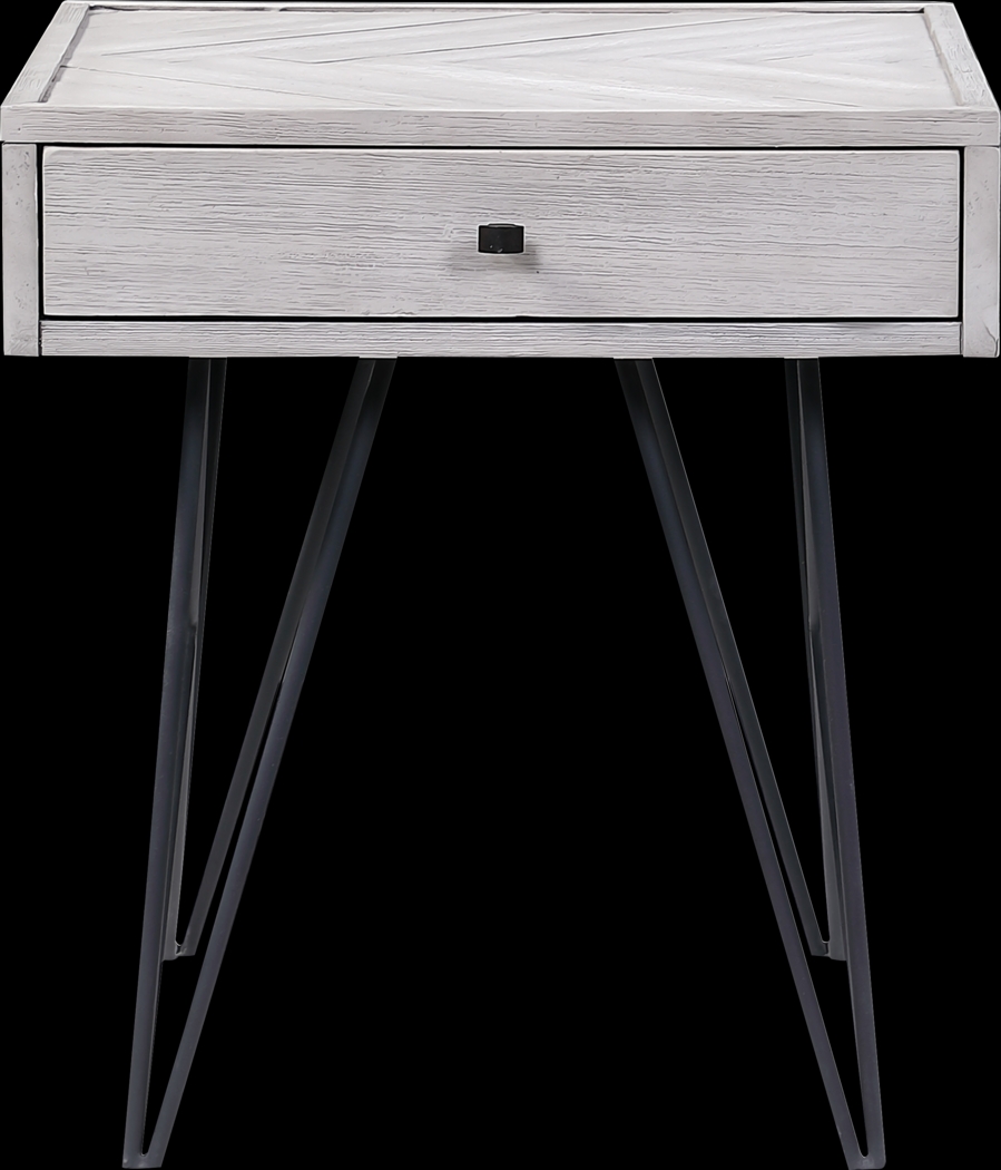 Barremore White End Table - Thumbnail - Image 2