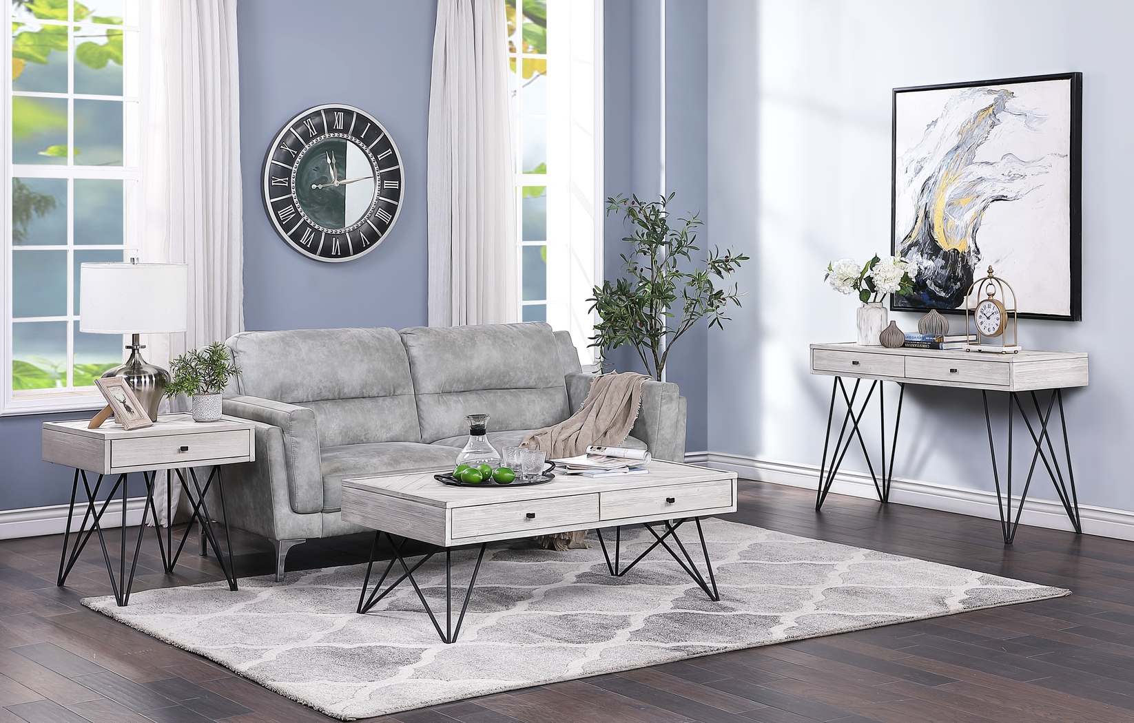 Barremore White End Table - Thumbnail - Image 5