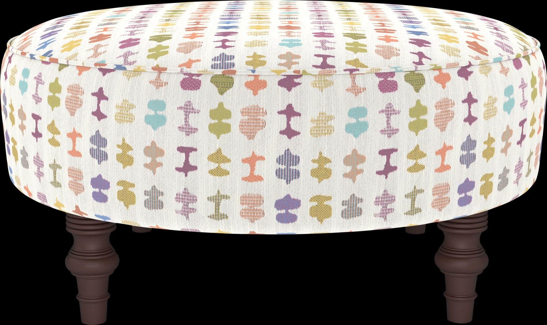 Cannonwood Pink Round Ottoman - Thumbnail - Image 1