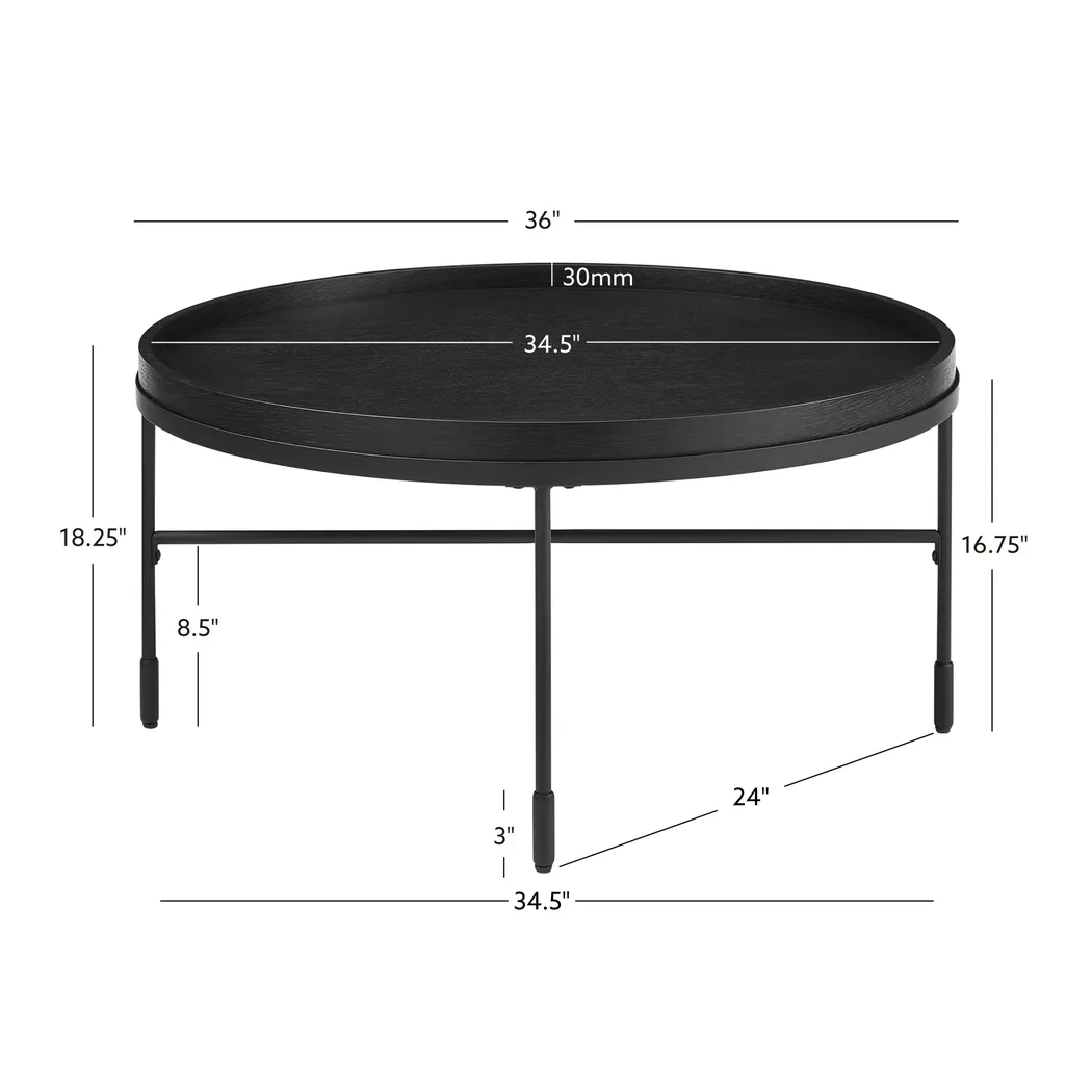 Barrhill Black Cocktail Table - Image 8