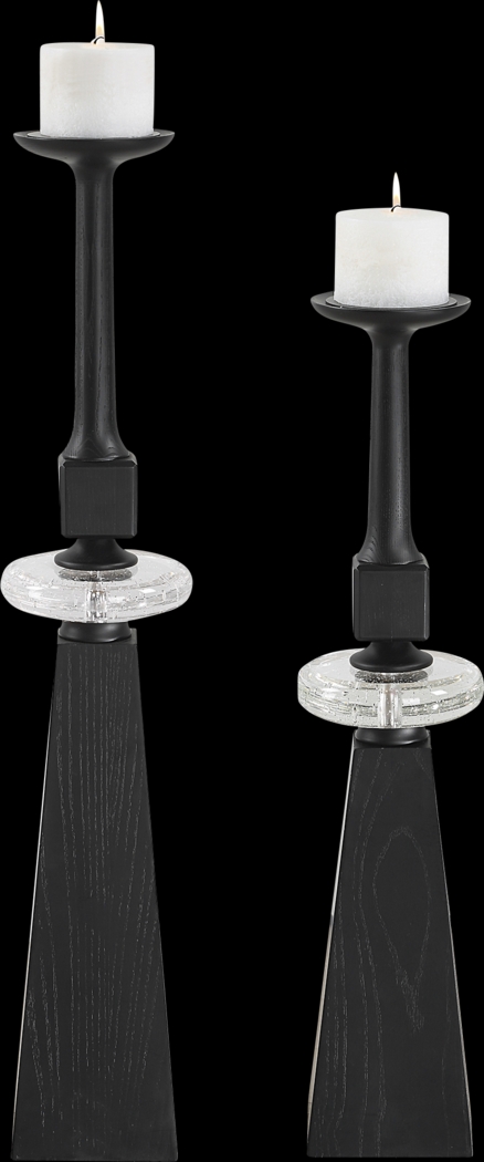 Barri Black Candle Holder, Set of 2 - Thumbnail - Image 3