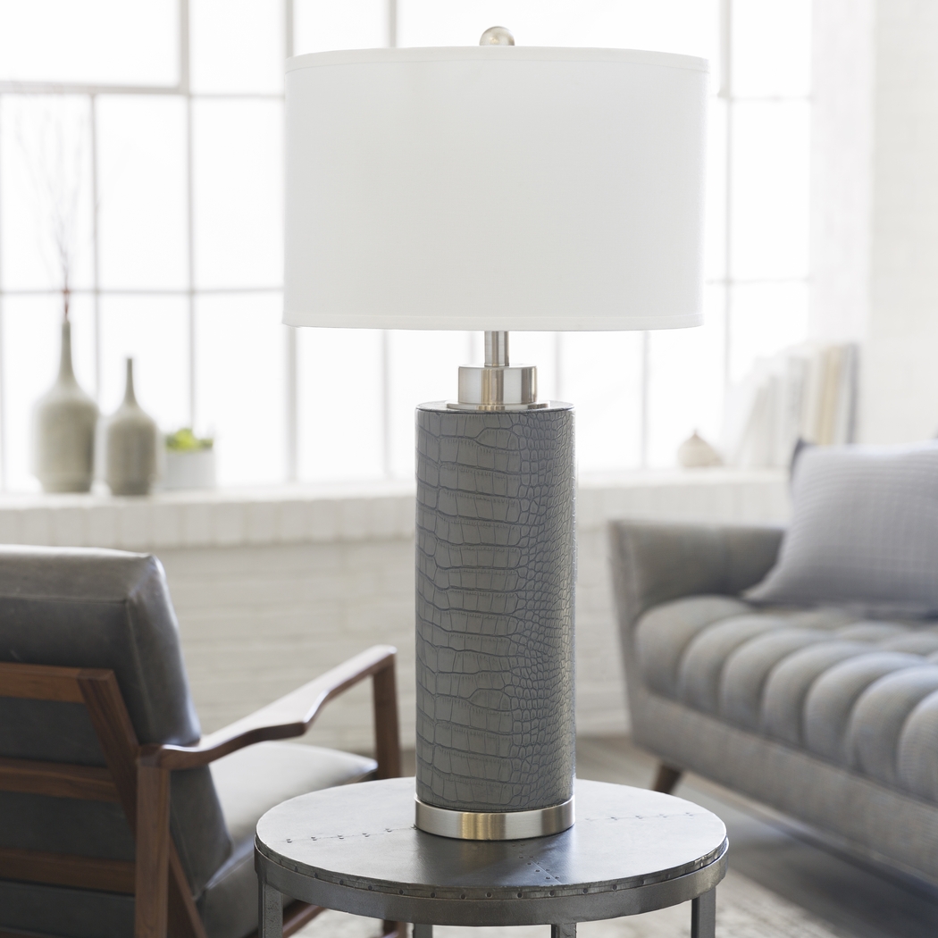 Barrick Shade Gray Lamp - Thumbnail - Image 2