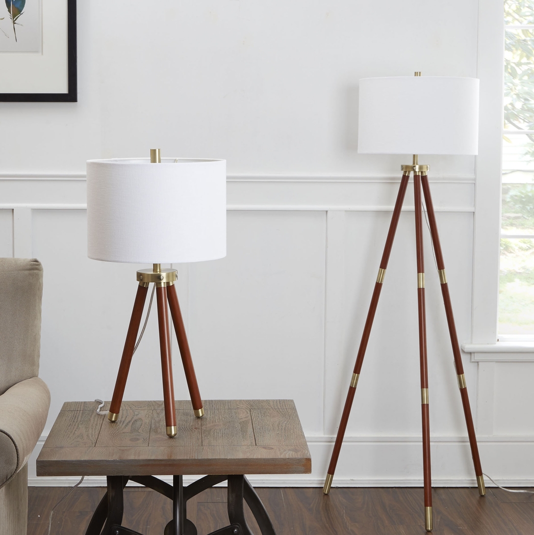 Barriemore Brown Floor Lamp - Thumbnail - Image 2