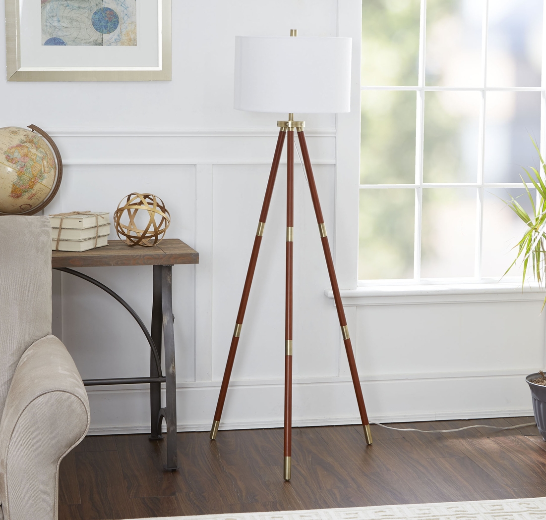 Barriemore Brown Floor Lamp - Thumbnail - Image 4