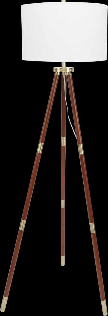 Barriemore Brown Floor Lamp - Thumbnail - Image 1