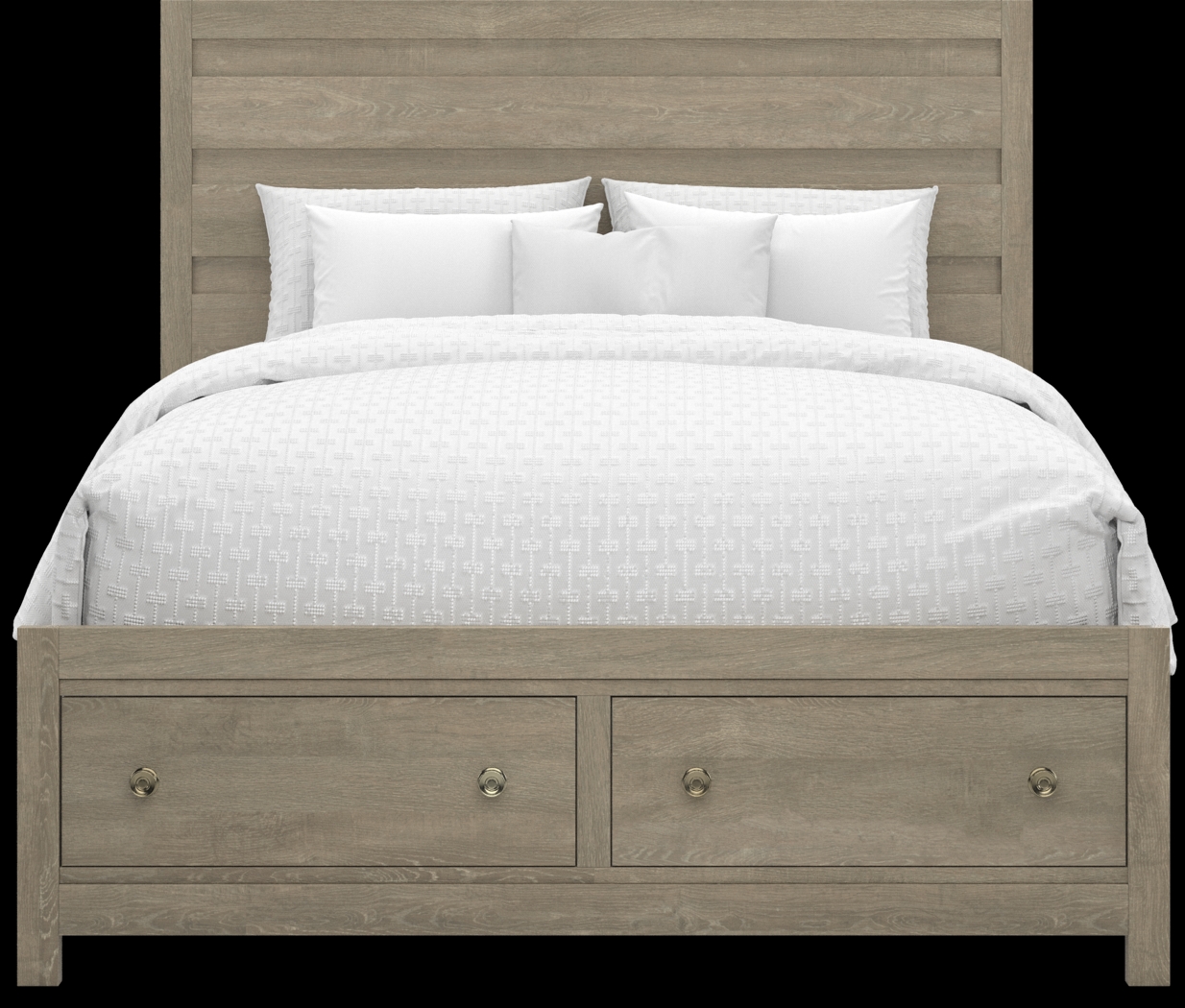 Barringer Place Gray 3 Pc Queen Panel Bed with Storage - Thumbnail - Image 2