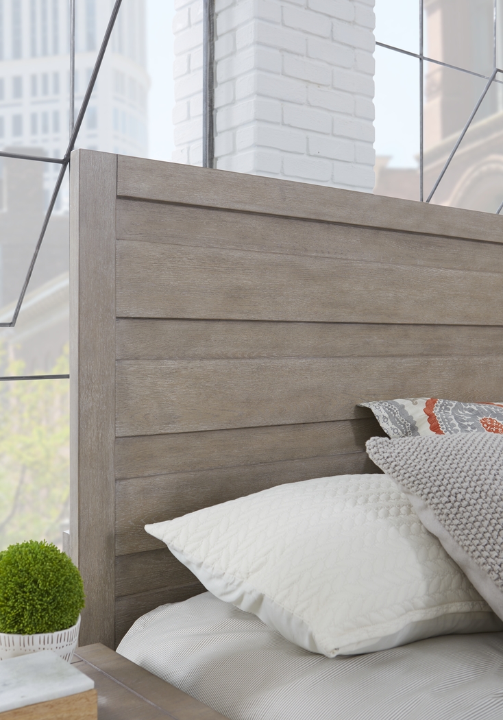 Barringer Place Gray 3 Pc Queen Panel Bed with Storage - Thumbnail - Image 4