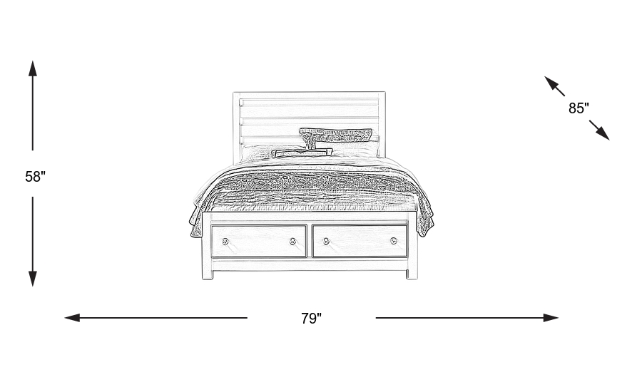 Dimension Image. Please refer to the Dimension Tab on this page for dimension details.