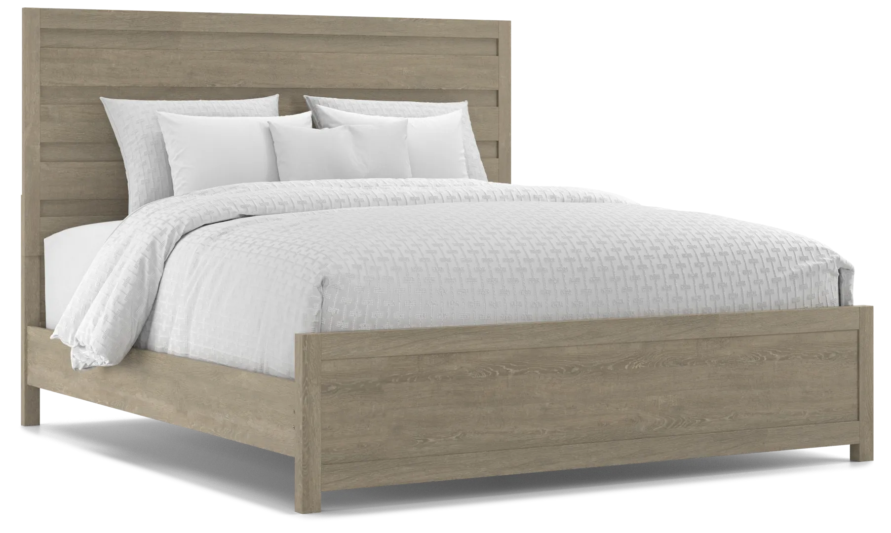 gray 3 pc king panel bed