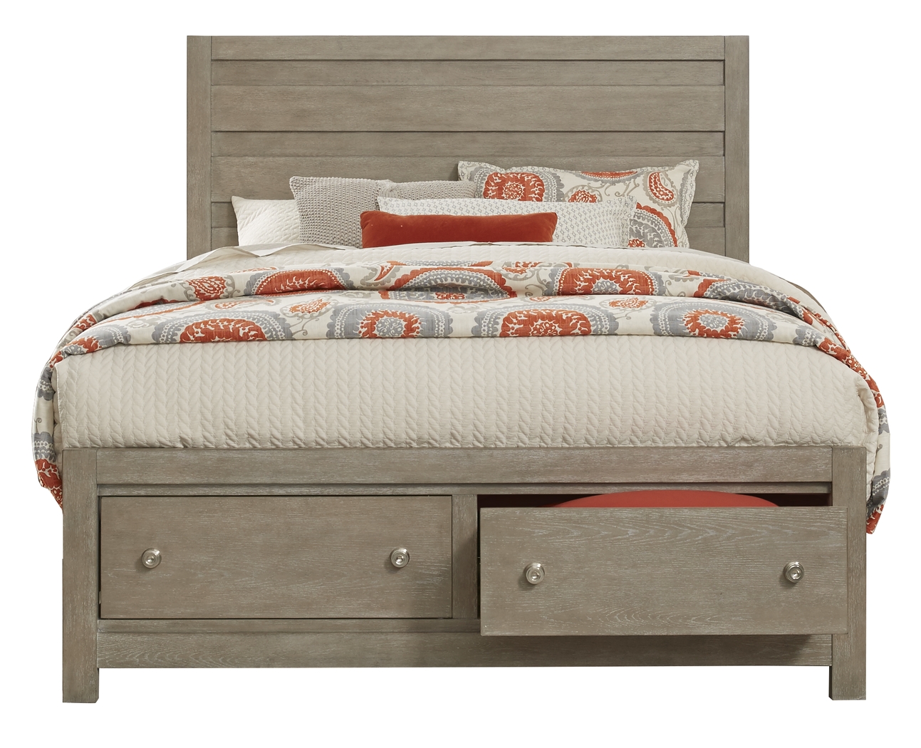 Barringer Place Gray 3 Pc Queen Panel Bed with Storage - Thumbnail - Image 3