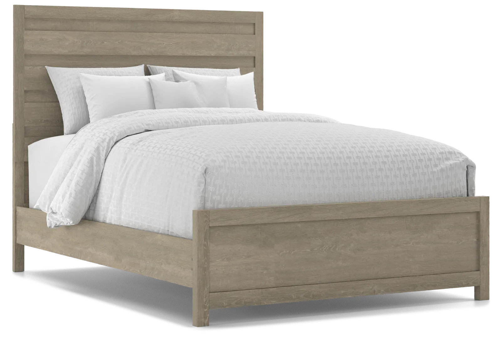 gray 3 pc queen panel bed
