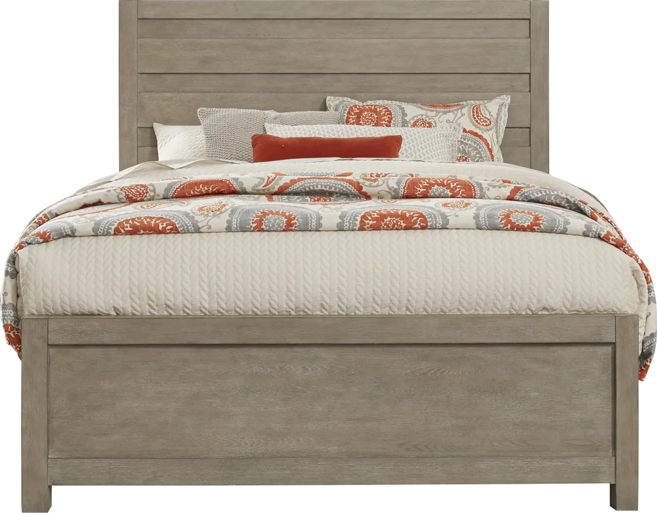 Barringer Place Gray 3 Pc Queen Panel Bed - Thumbnail - Image 1