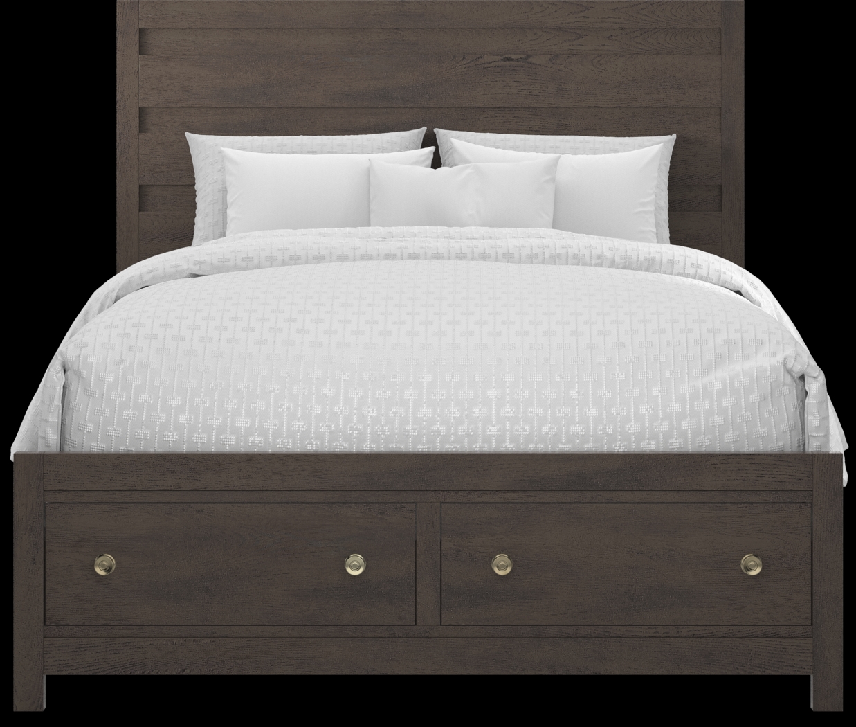 Barringer Place Merlot 3 Pc Queen Panel Bed with Storage - Thumbnail - Image 2