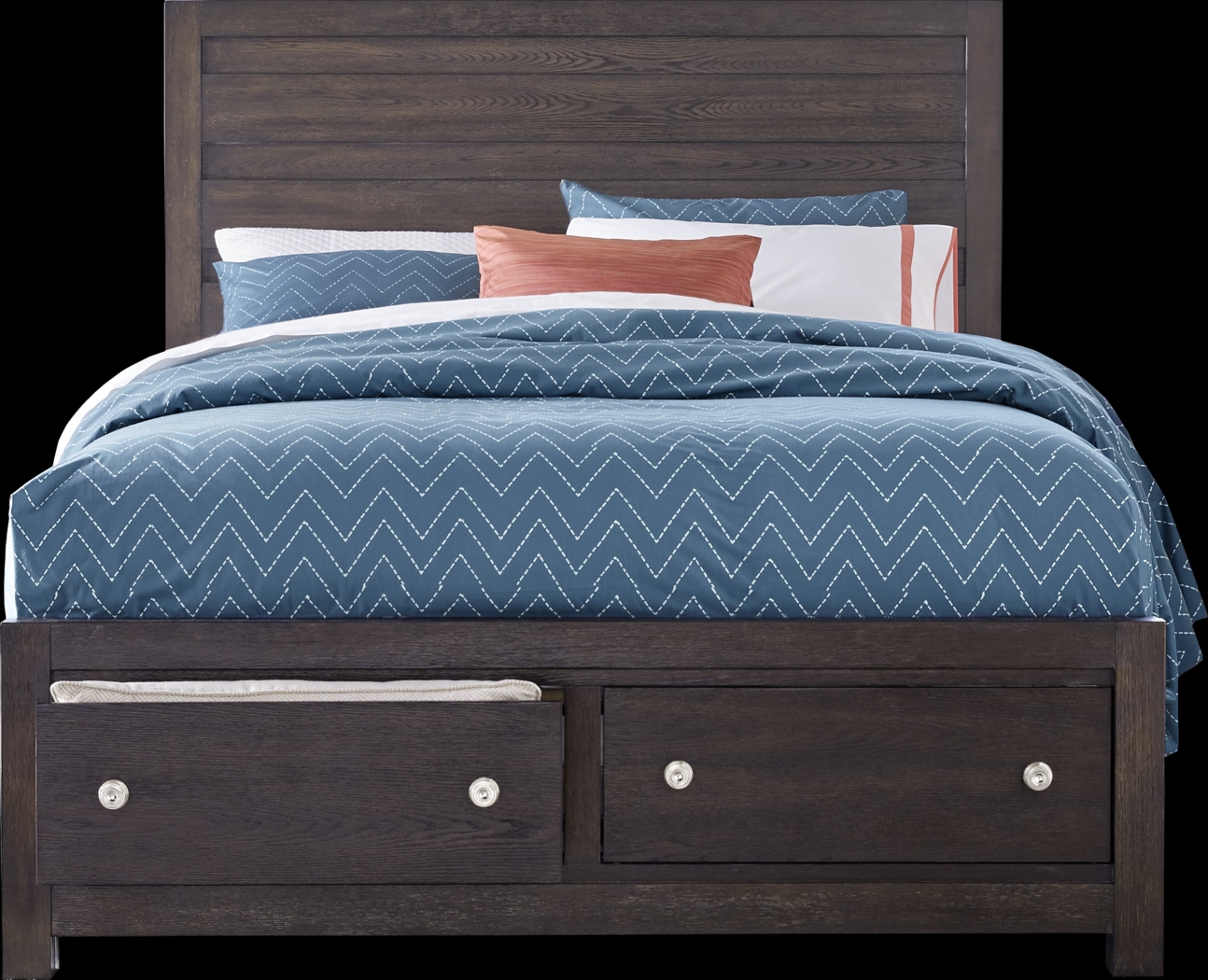 Barringer Place Merlot 3 Pc Queen Panel Bed with Storage - Thumbnail - Image 1