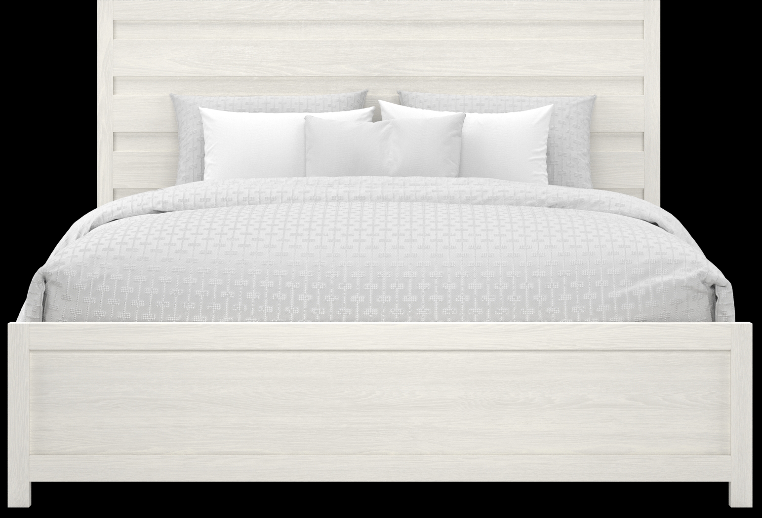 Barringer Place White 3 Pc King Panel Bed - Thumbnail - Image 3