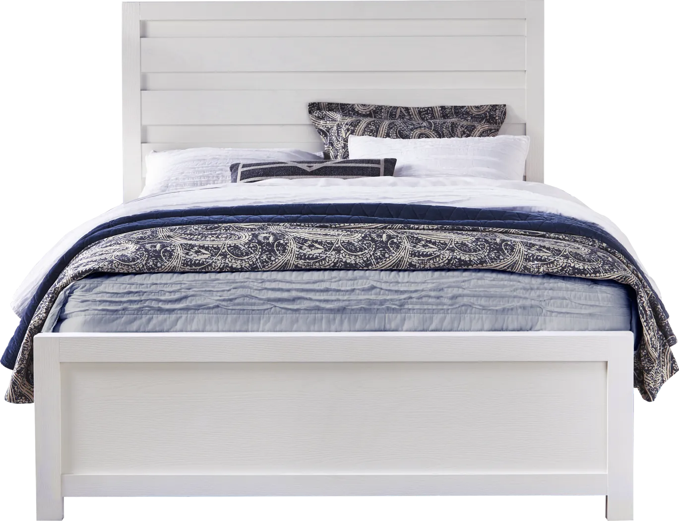 Barringer Place White 3 Pc Queen Panel Bed - Thumbnail - Image 1