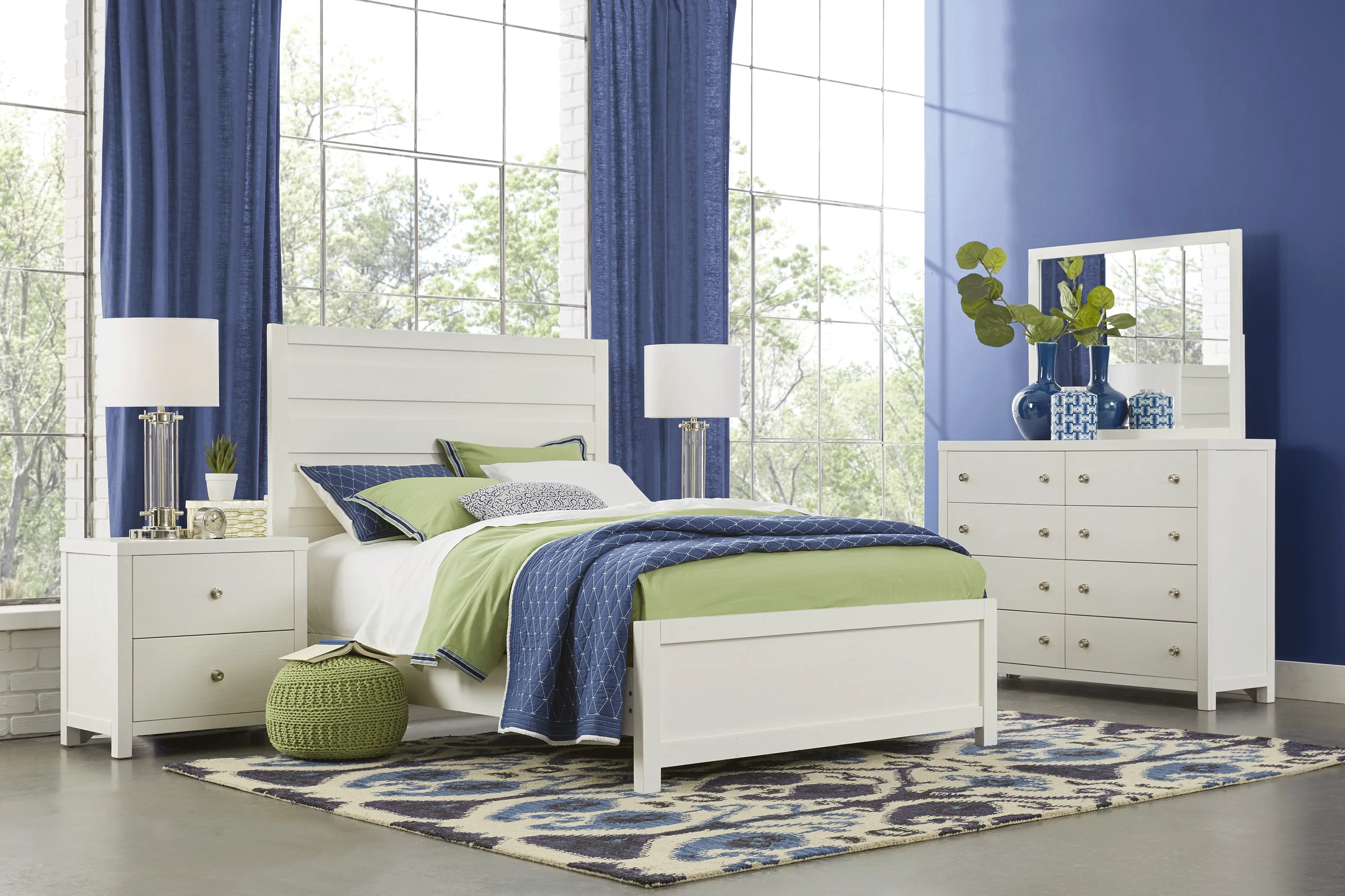 Barringer Place White 5 Pc Queen Panel Bedroom - Thumbnail - Image 1