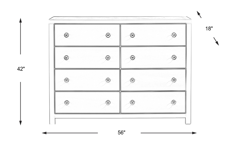 Dimension Image. Please refer to the Dimension Tab on this page for dimension details.