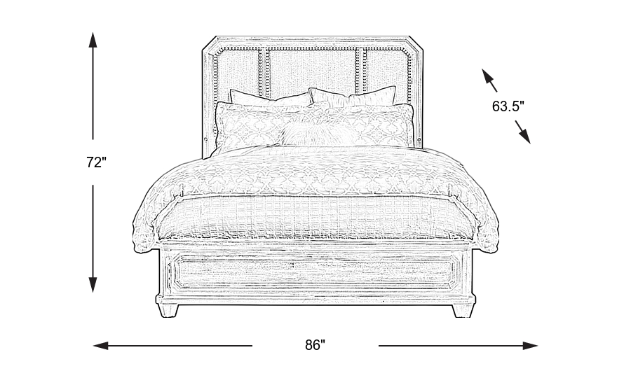 Dimension Image. Please refer to the Dimension Tab on this page for dimension details.