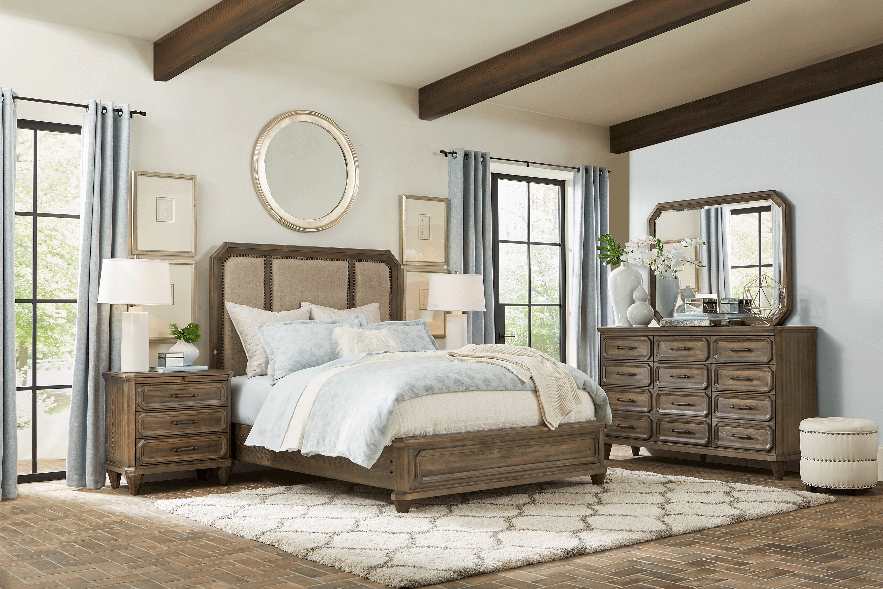 Barriston Trail Brown 5 Pc King Panel Bedroom - Thumbnail - Image 1