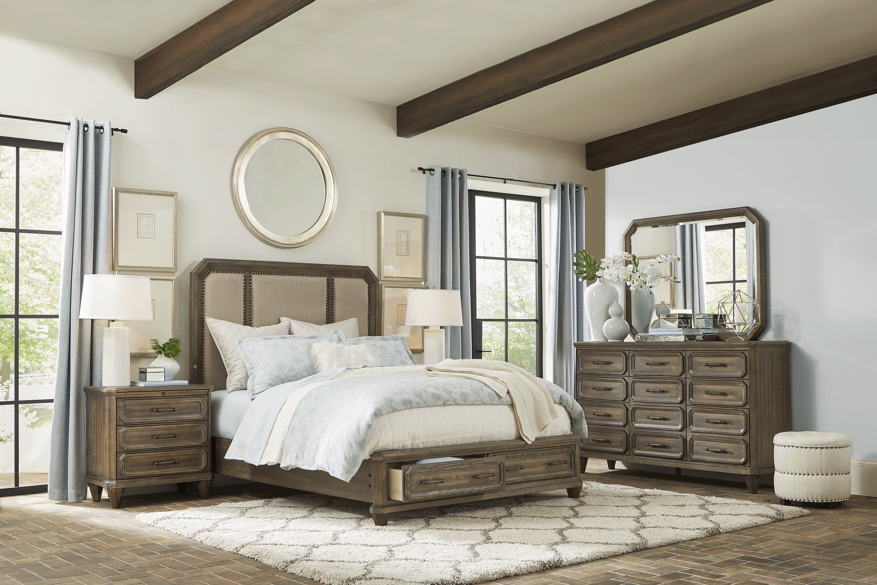 Barriston Trail Brown 5 Pc King Storage Bedroom - Thumbnail - Image 1
