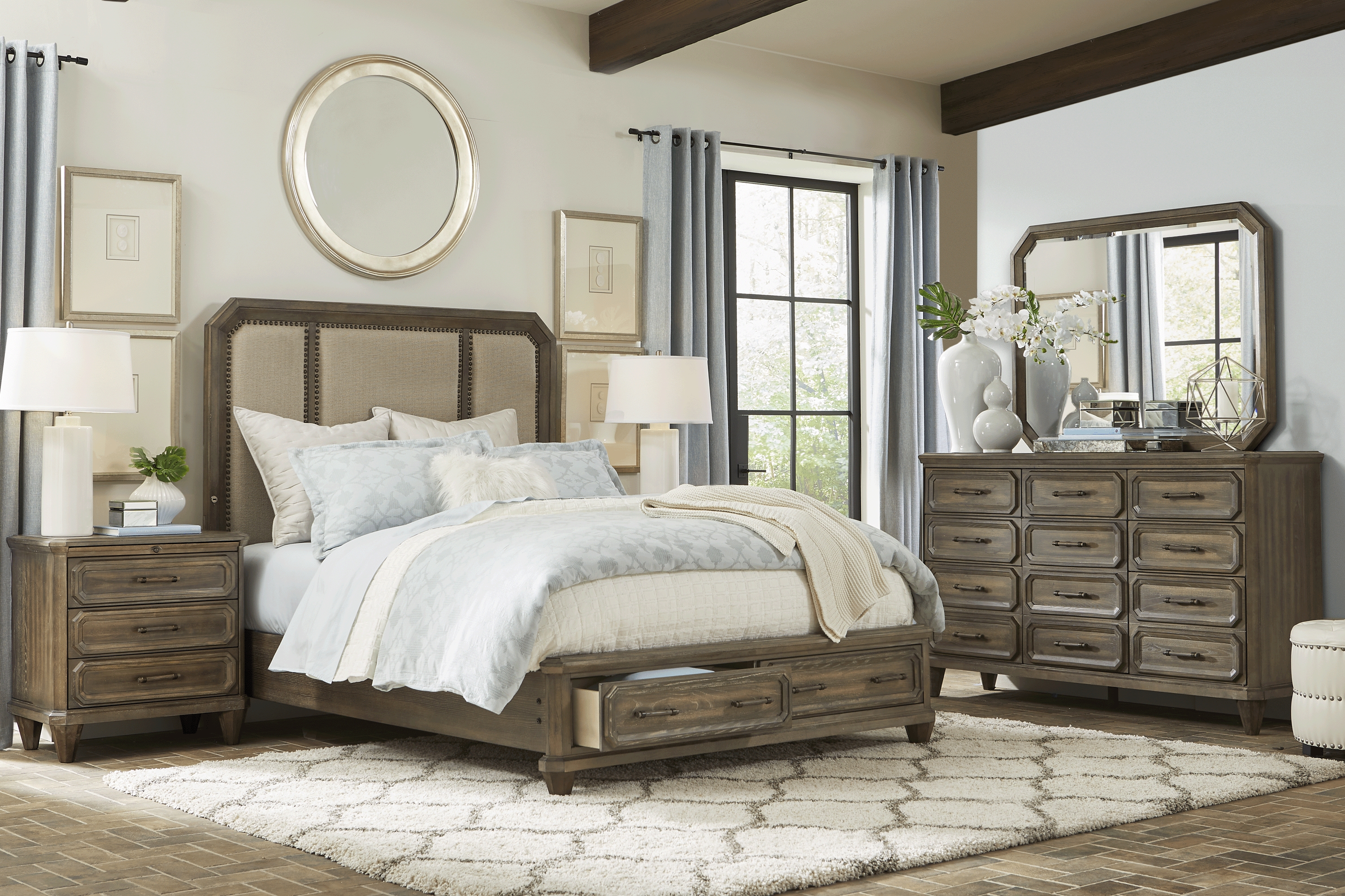 Barriston Trail Brown 6 Pc King Storage Bedroom - Thumbnail - Image 1