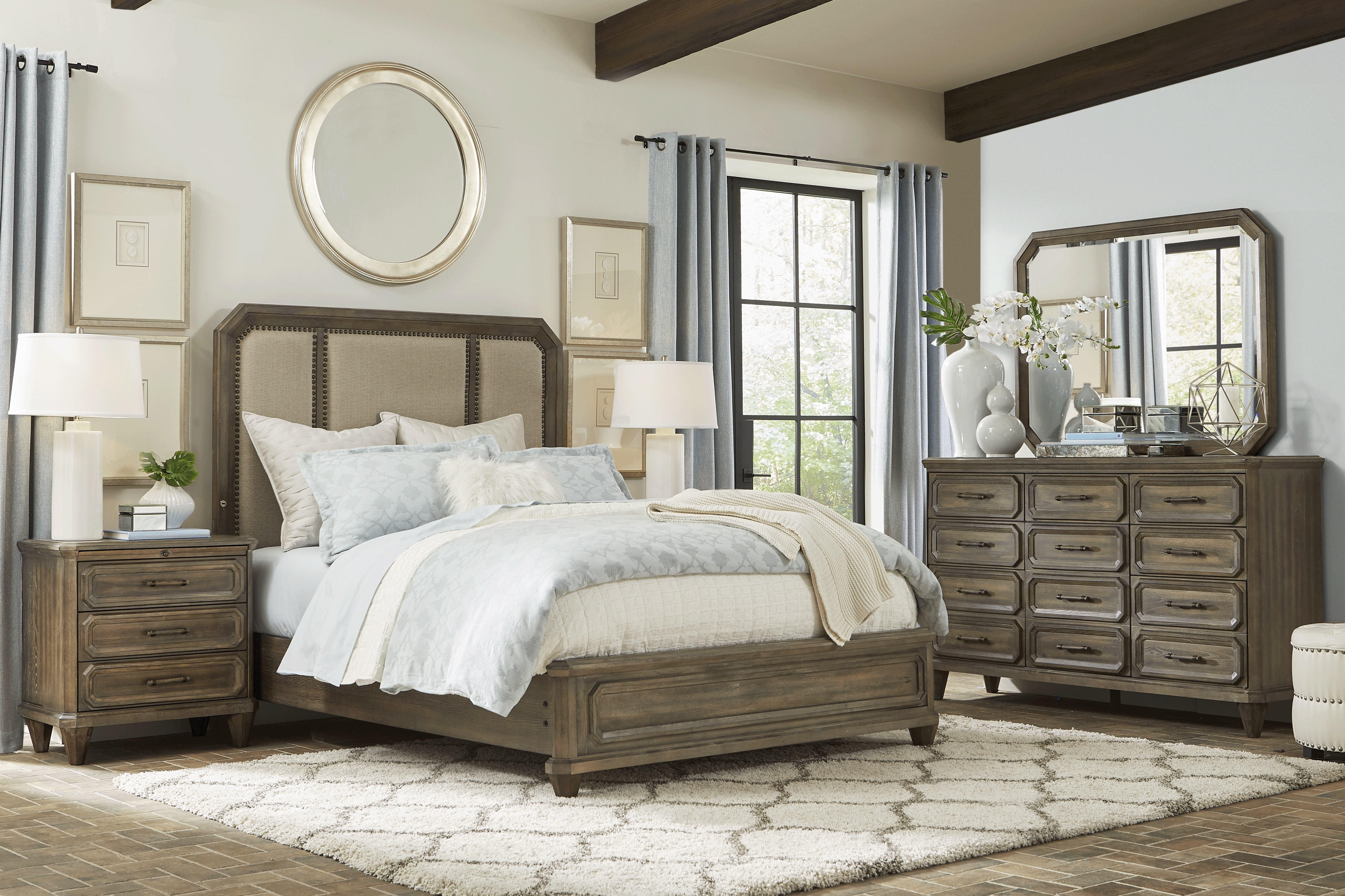 Barriston Trail Brown 6 Pc Queen Panel Bedroom - Thumbnail - Image 1