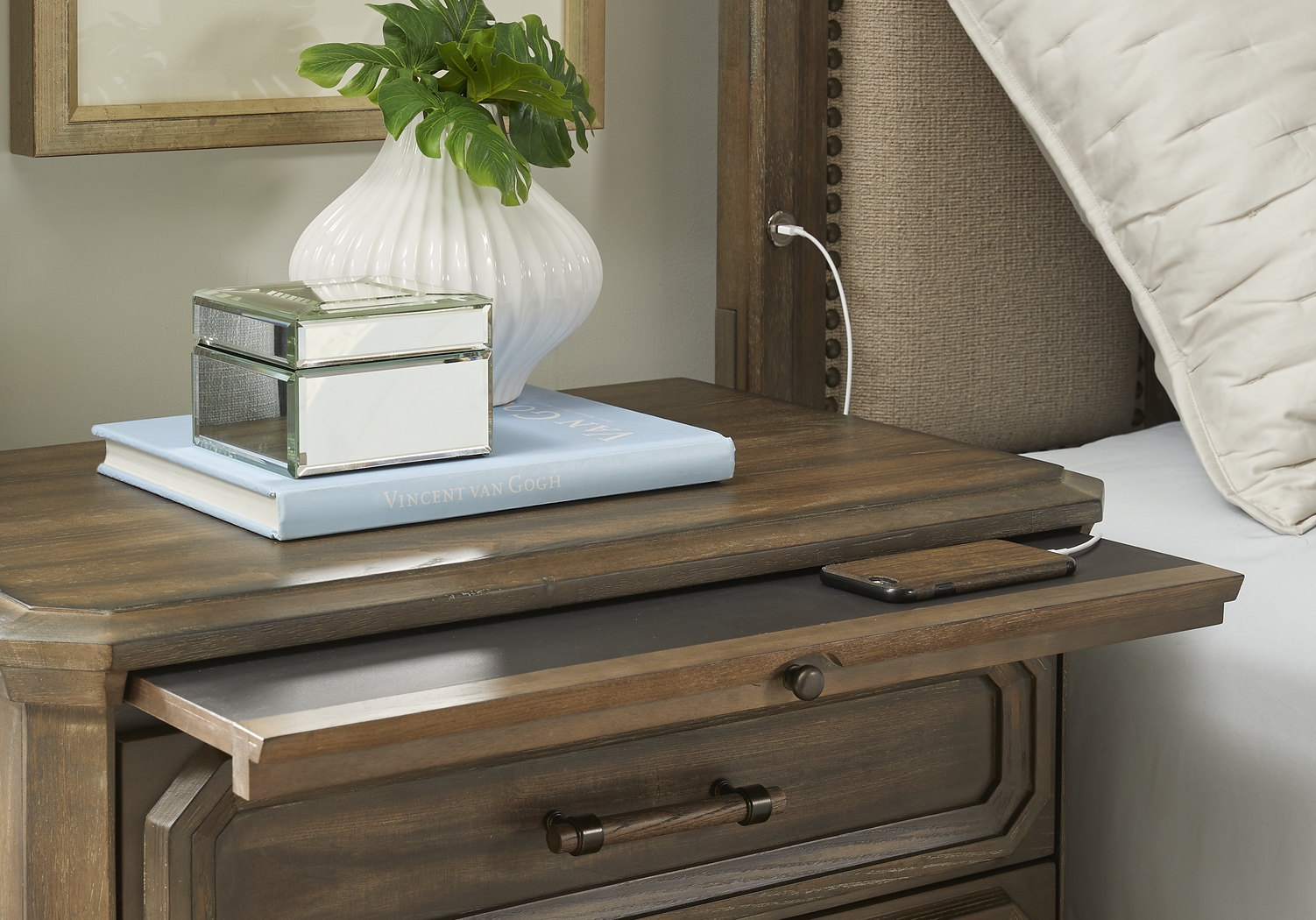 Barriston Trail Brown 6 Pc King Storage Bedroom - Thumbnail - Image 7