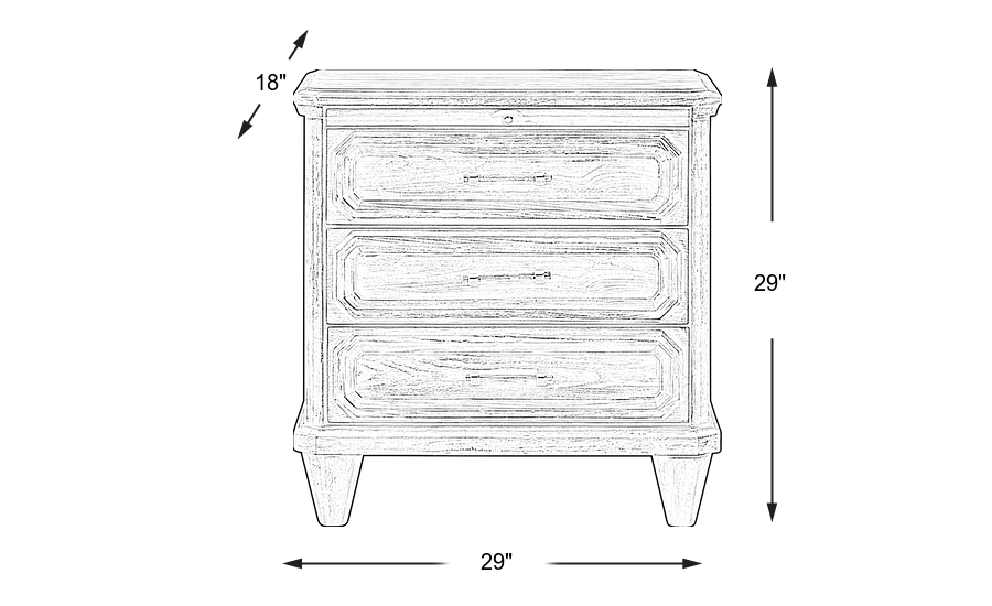Dimension Image. Please refer to the Dimension Tab on this page for dimension details.