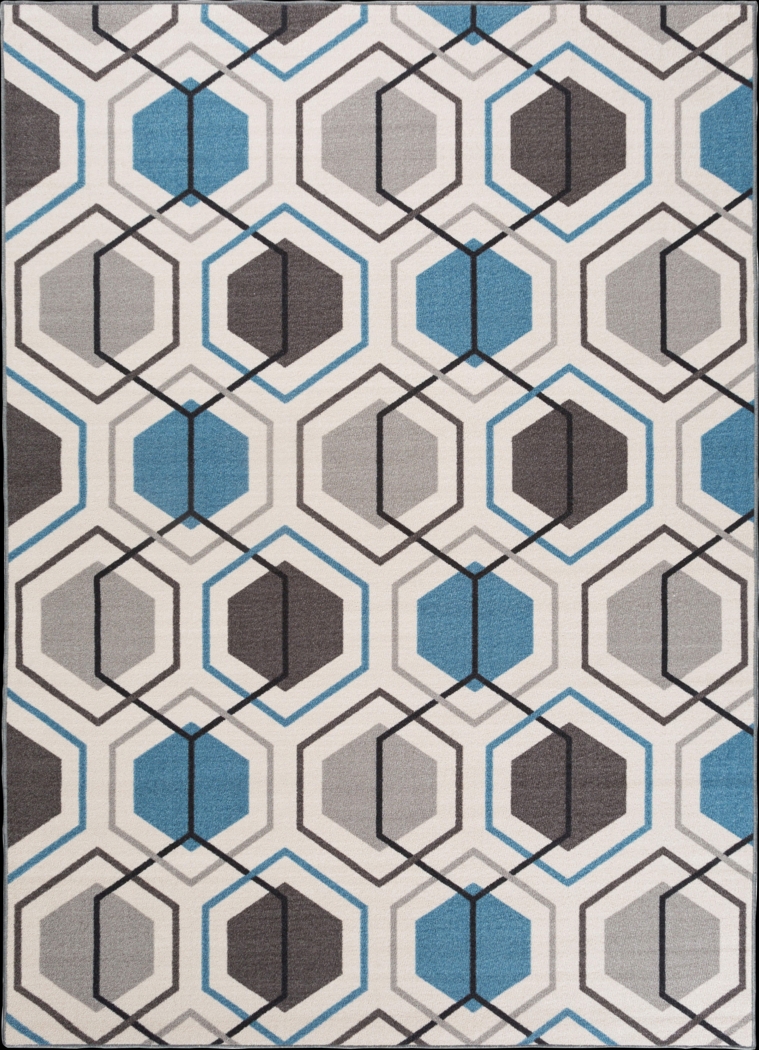 Barrlow Blue 5'3 x 7'3 Rug - Thumbnail - Image 1