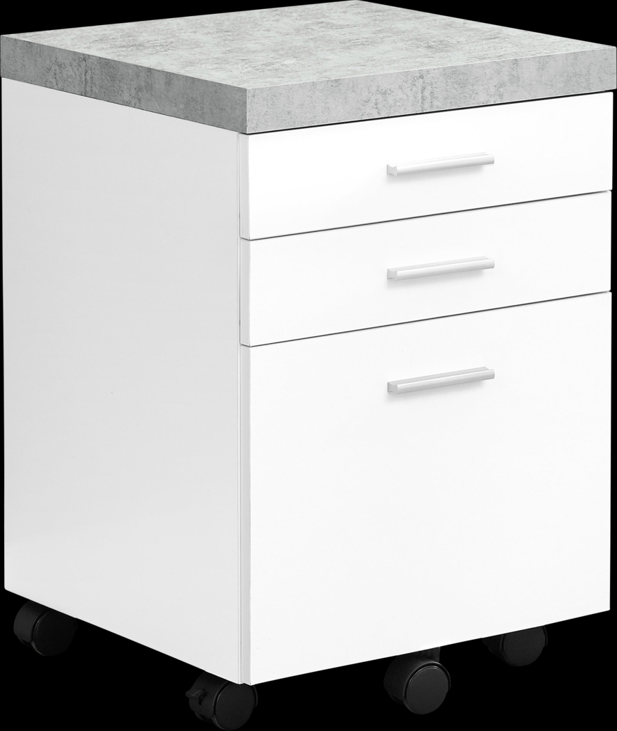 Barsana White File Cabinet - Thumbnail - Image 1