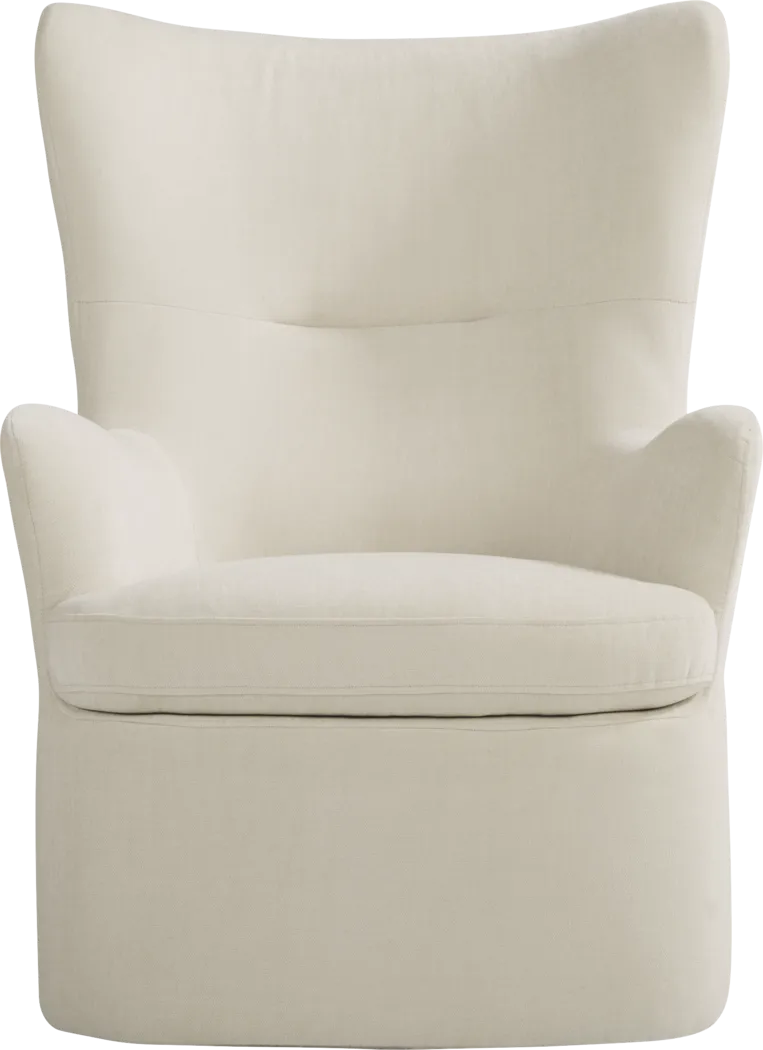 Barsha Heights Ivory Swivel Glider Chair - Thumbnail - Image 2