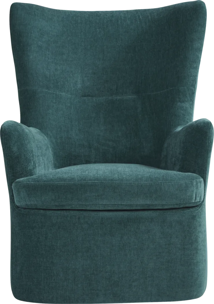 Barsha Heights Teal Swivel Glider Chair - Thumbnail - Image 2