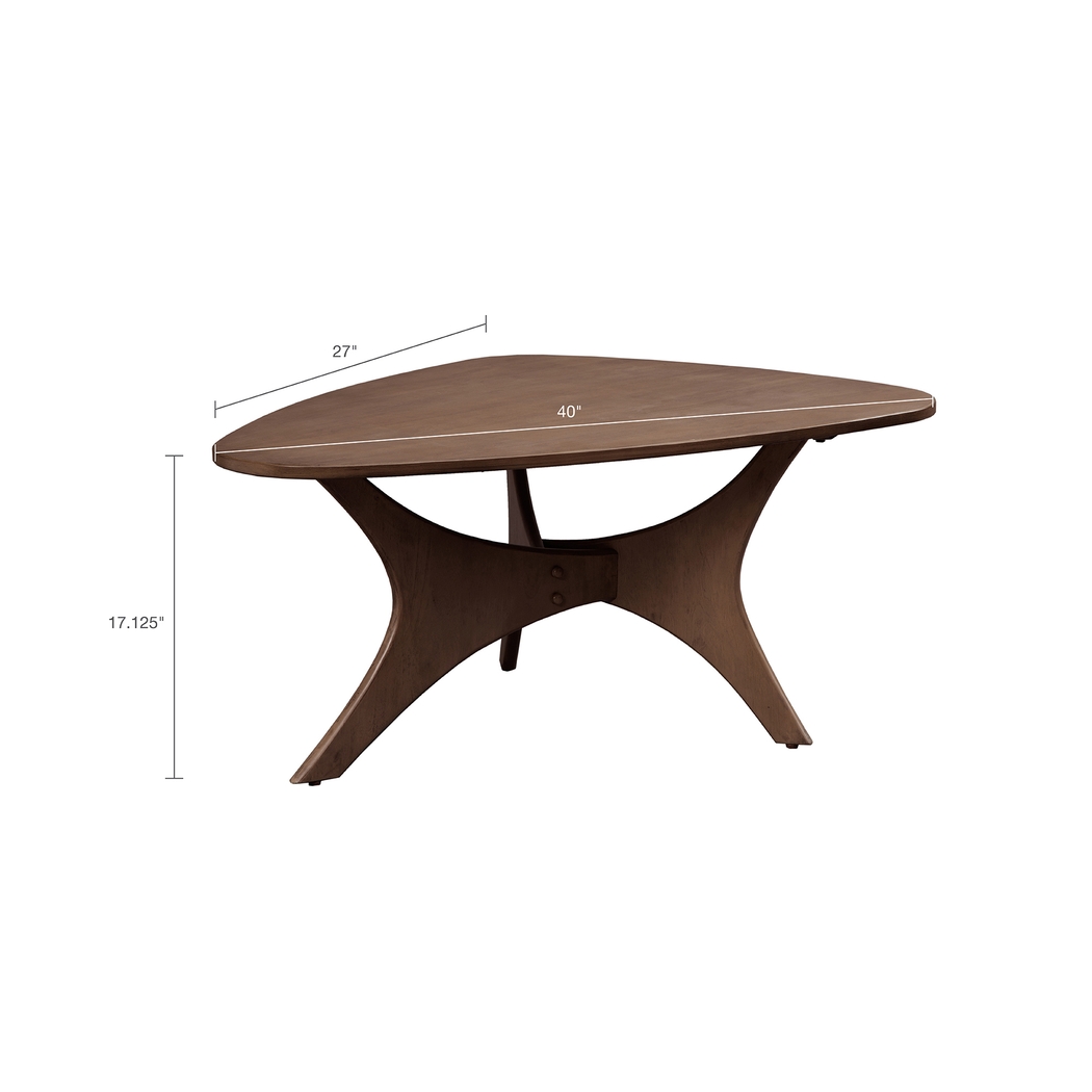 Barshay Brown Triangle Cocktail Table - Thumbnail - Image 2