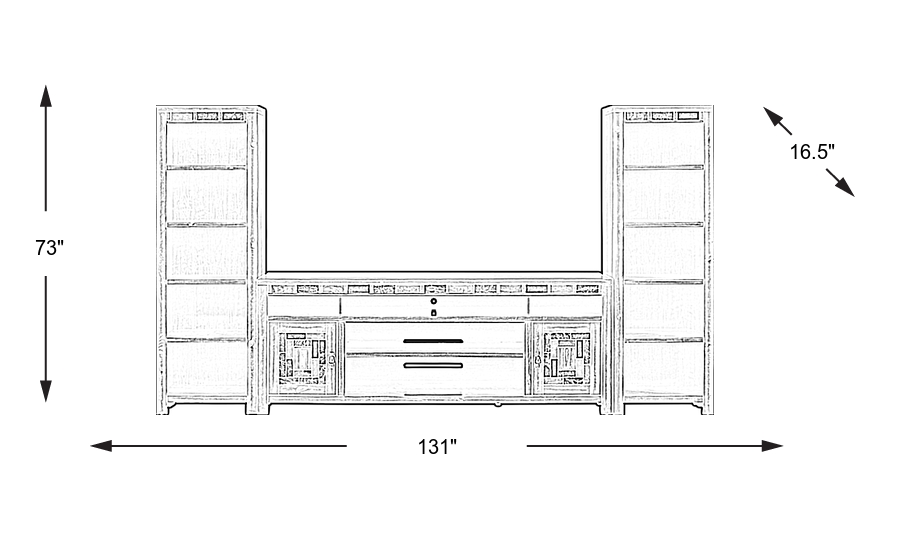 Dimension Image. Please refer to the Dimension Tab on this page for dimension details.