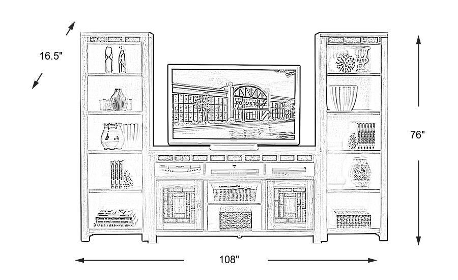 Dimension Image. Please refer to the Dimension Tab on this page for dimension details.