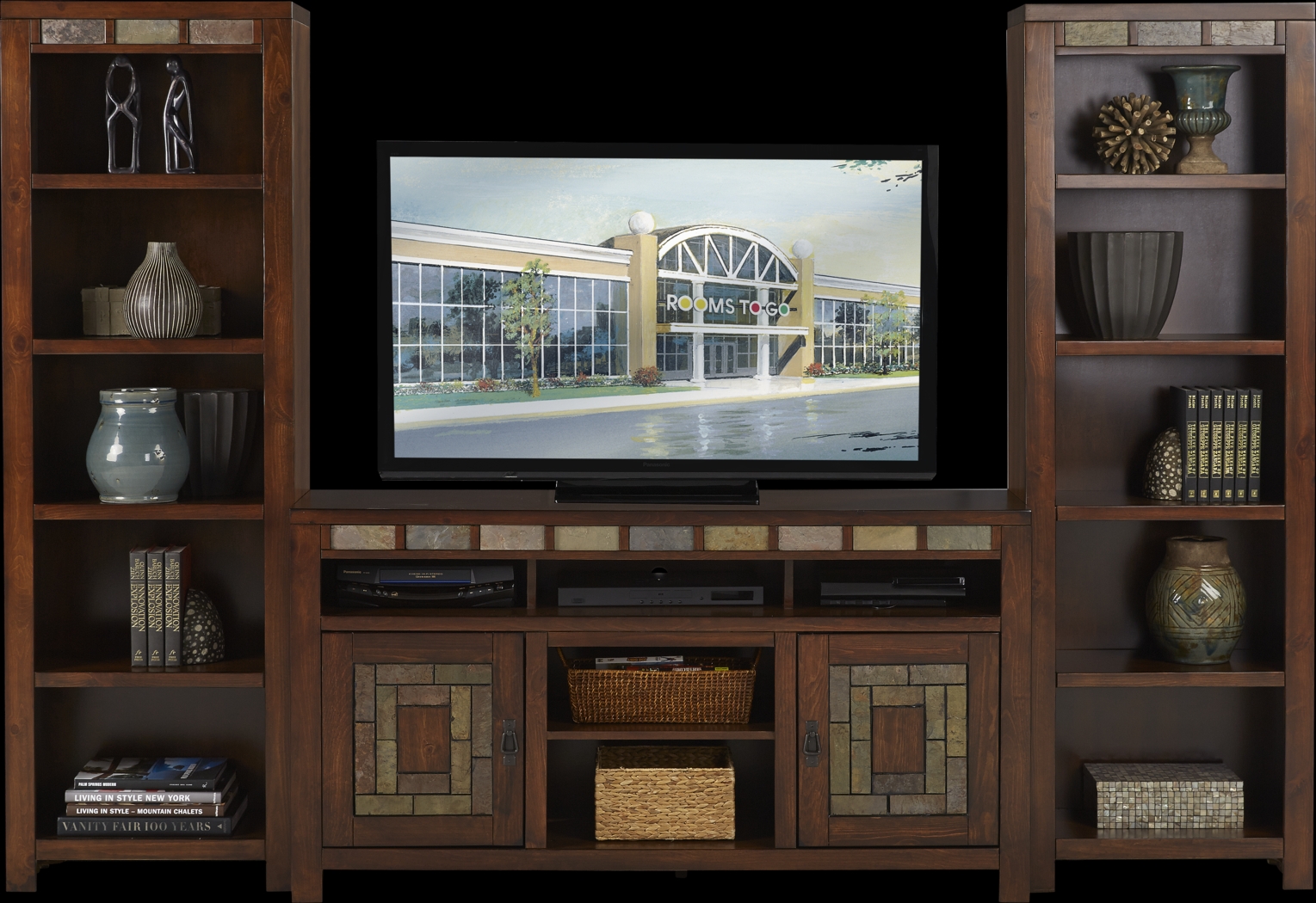 Bartlett II Cherry 3 Pc Wall Unit - Thumbnail - Image 1