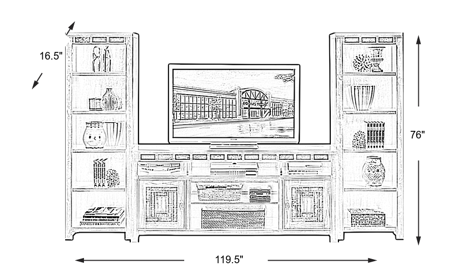 Dimension Image. Please refer to the Dimension Tab on this page for dimension details.