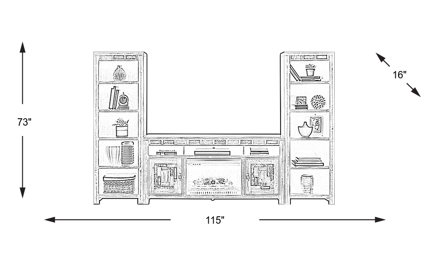 Dimension Image. Please refer to the Dimension Tab on this page for dimension details.