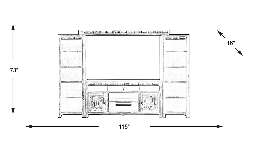 Dimension Image. Please refer to the Dimension Tab on this page for dimension details.