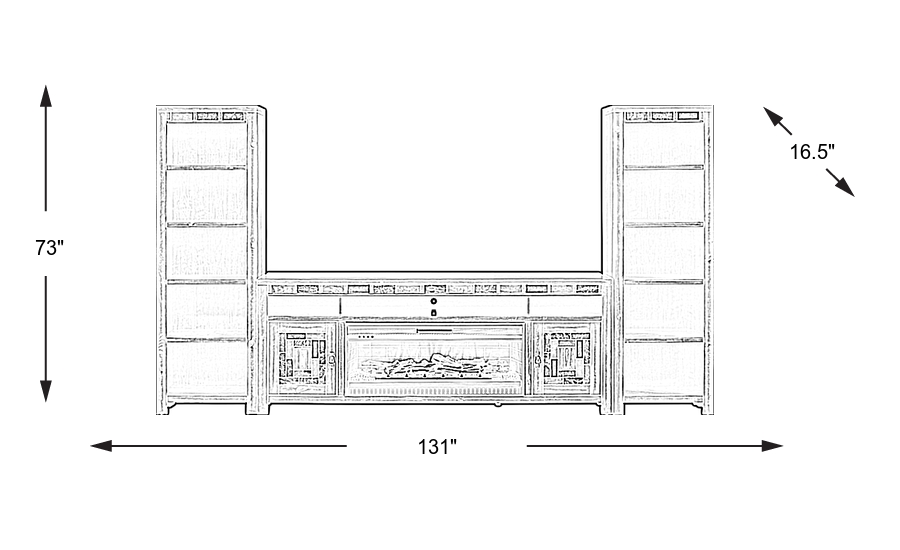 Dimension Image. Please refer to the Dimension Tab on this page for dimension details.