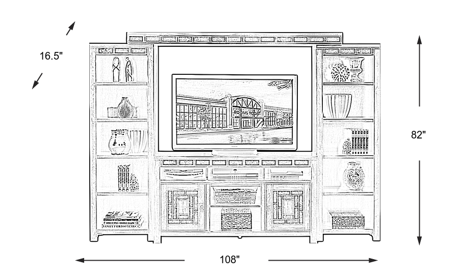 Dimension Image. Please refer to the Dimension Tab on this page for dimension details.