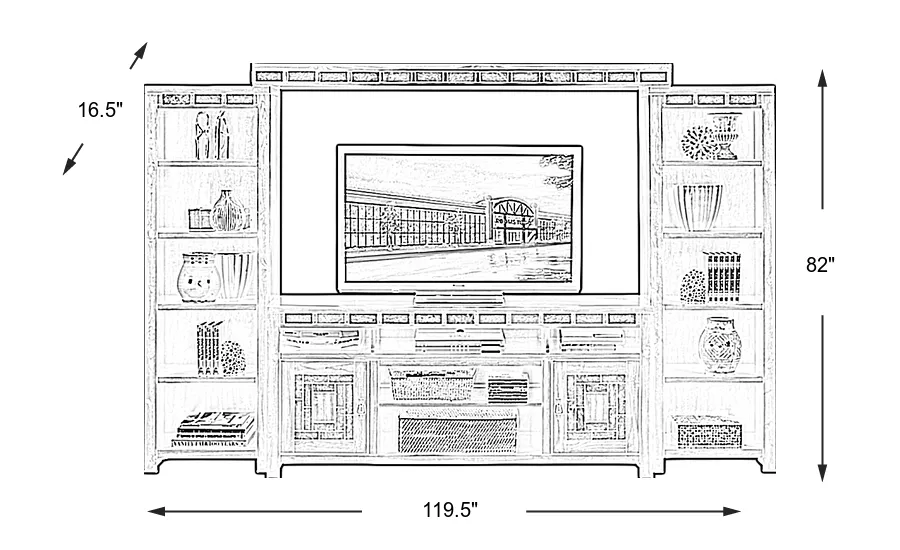 Dimension Image. Please refer to the Dimension Tab on this page for dimension details.