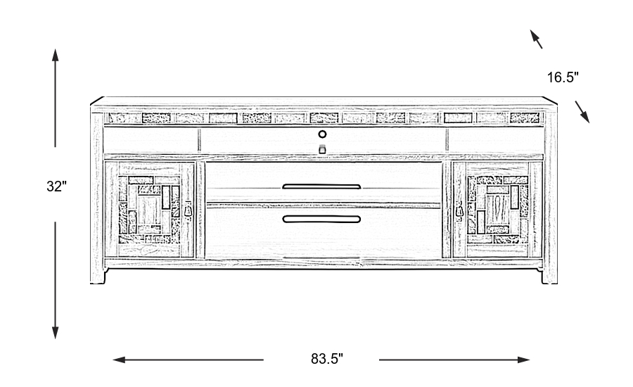 Dimension Image. Please refer to the Dimension Tab on this page for dimension details.
