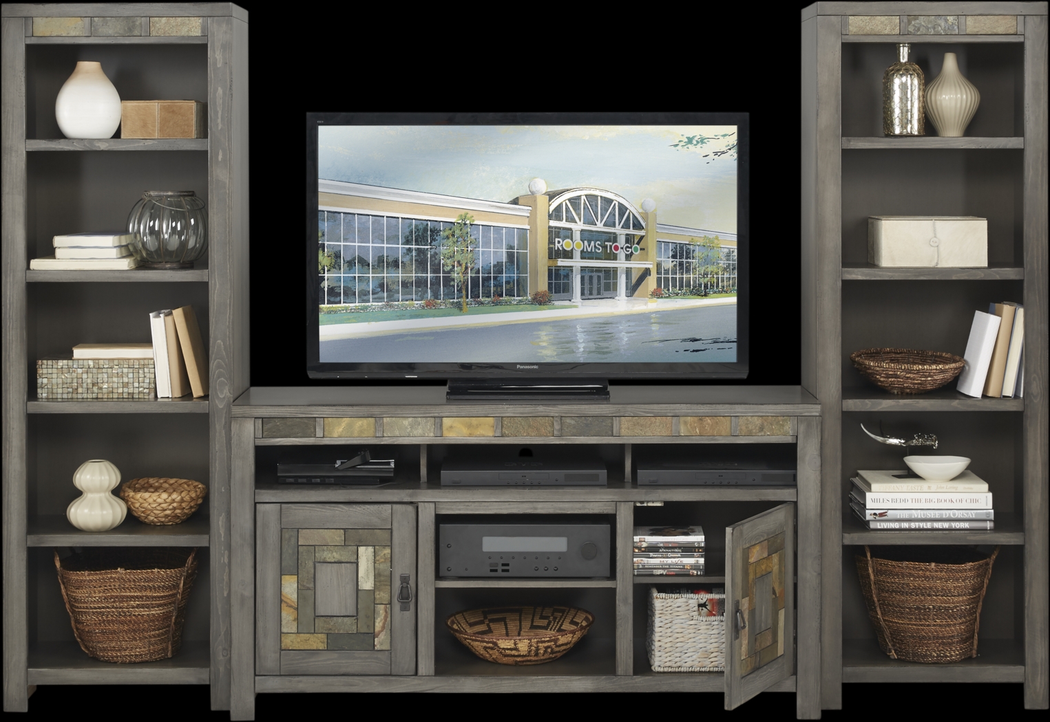 Bartlett II Gray 3 Pc Wall Unit - Thumbnail - Image 1