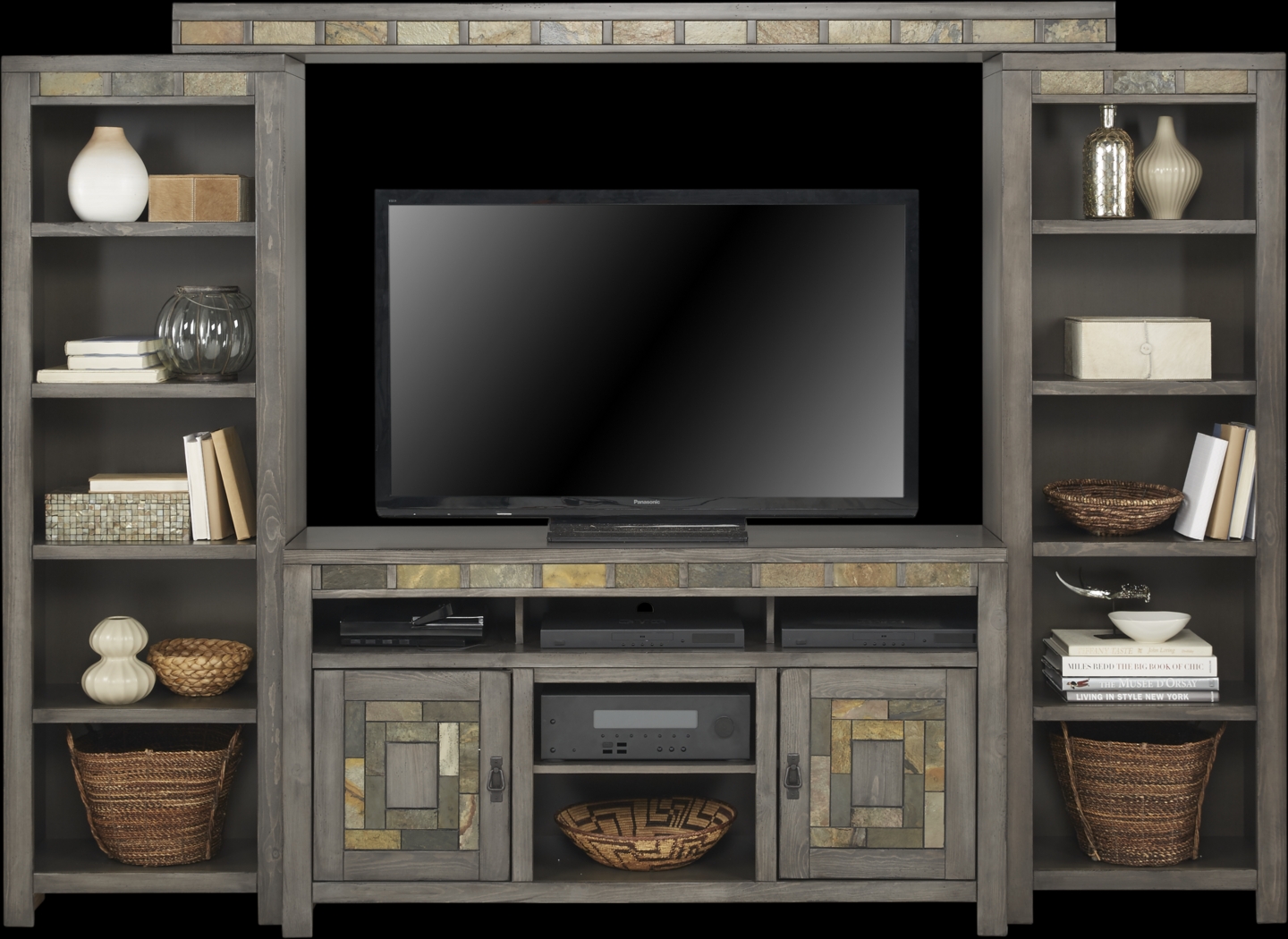 Bartlett II Gray 4 Pc Wall Unit - Thumbnail - Image 2