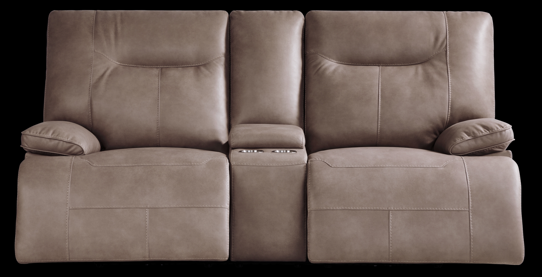 Barton Brown Dual Power Reclining Console Loveseat - Thumbnail - Image 2