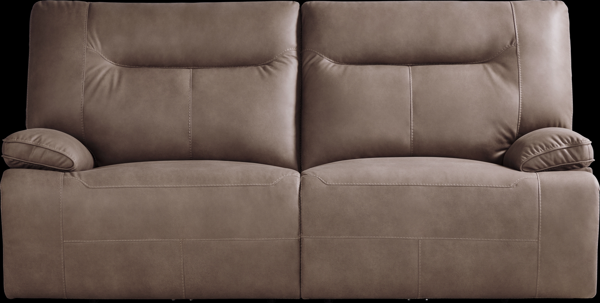 Barton Brown Dual Power Reclining Sofa - Thumbnail - Image 1